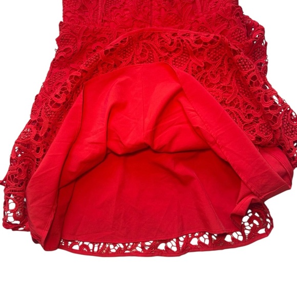 Adelyn Rae Red Lace Sun‎ Dress | Women’s Size Medium - Picture 10 of 13